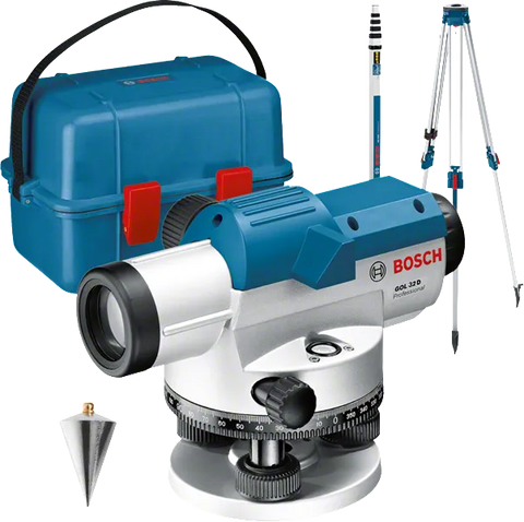 ميزان قامة + حامل ثلاثى +مسطرة 5 متر - BOSCH  -  GOL 32D + BT160 + GR500