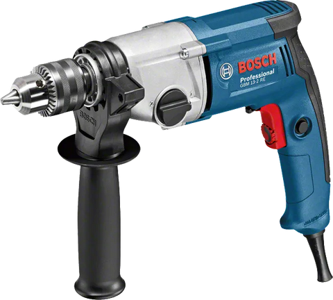 شنيور 13 مم المانى عادة 750 وات يمين وشمال الكترونى سرعتين  - BOSCH - GBM13-2 RE Keyed