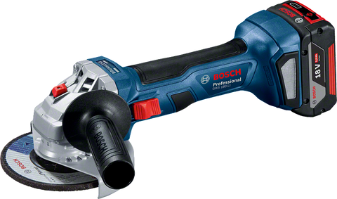 صاروخ 5 " بطارية  18 فولت  4 امبير البطارية  مزوده  بخاصية التبريد BOSCH - GWS 180 LI * 4AH
