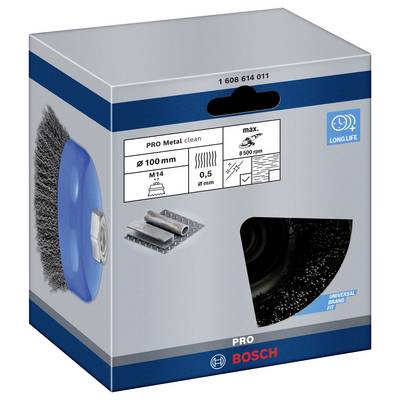 فرشه سلك كباية حره 100 مم للحديد BOSCH - 1608614011