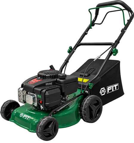 ماكينة قص نجيلة بنزين FIT LWM17 بمحرك LONCIN CC123 بعرض قص 17 بوصة وصندوق تجميع العشب