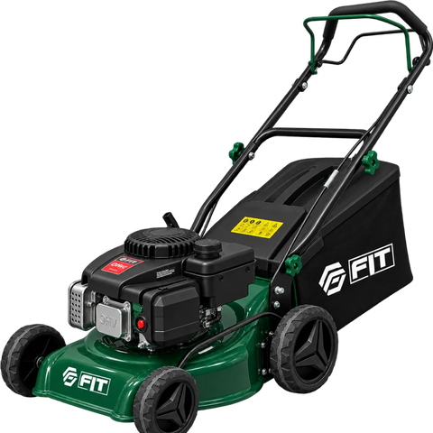ماكينة قص نجيلة بنزين FIT LWM19 دفع ذاتي بمحرك LONCIN CC159 بعرض قص 19 بوصة وصندوق تجميع العشب