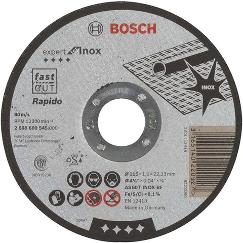 حجر قطعية 4.5 بوصة ستانلس ستيل 1 مم (المانيا)  2608600545     BOSCH