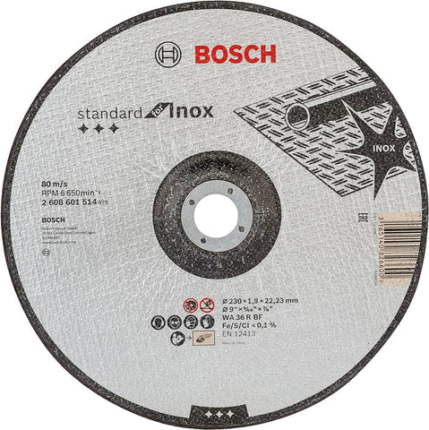 حجر قطعيه 9 بوصة ستانلس ستيل بتجويف بومبيه 1.9 مم bosch- 2608601514