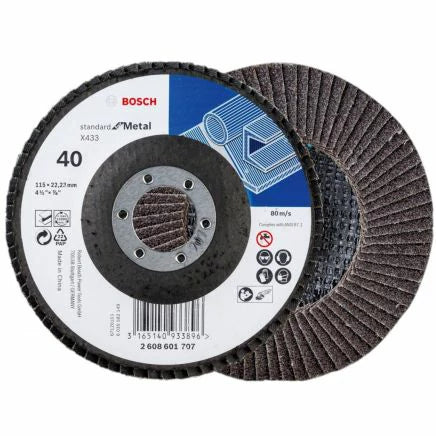 صنفرة مروحية 4.5 بوصة خشانة 40  BOSCH    2608601707
