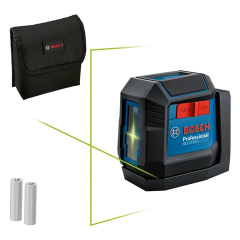 ميزان ليزر 2 خط المدى 12 متر اخضر مع حامل مغناطيسي GLL 12-22 G  0601065320 BOSCH