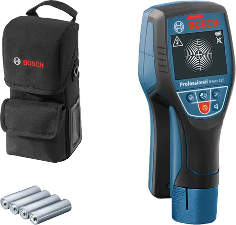 جهاز كشف المعادن والاخشاب والكابلات الحية 15 سم 12 فولت BOSCH موديل D-TECT 120