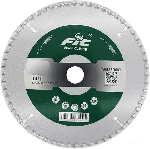 صنية خشب 10 "  60 سنة 3.2 مم - فتحة 30 - 25.4 مم C25 GREY - FIT  15112500 - WB25060T